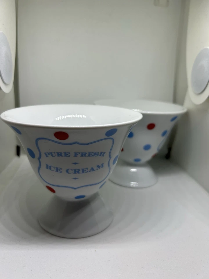 Robert Gordon Australia Pure Fresh Ice Cream Becher Schalen Punkte Rockabilly - Bild 3 von 4