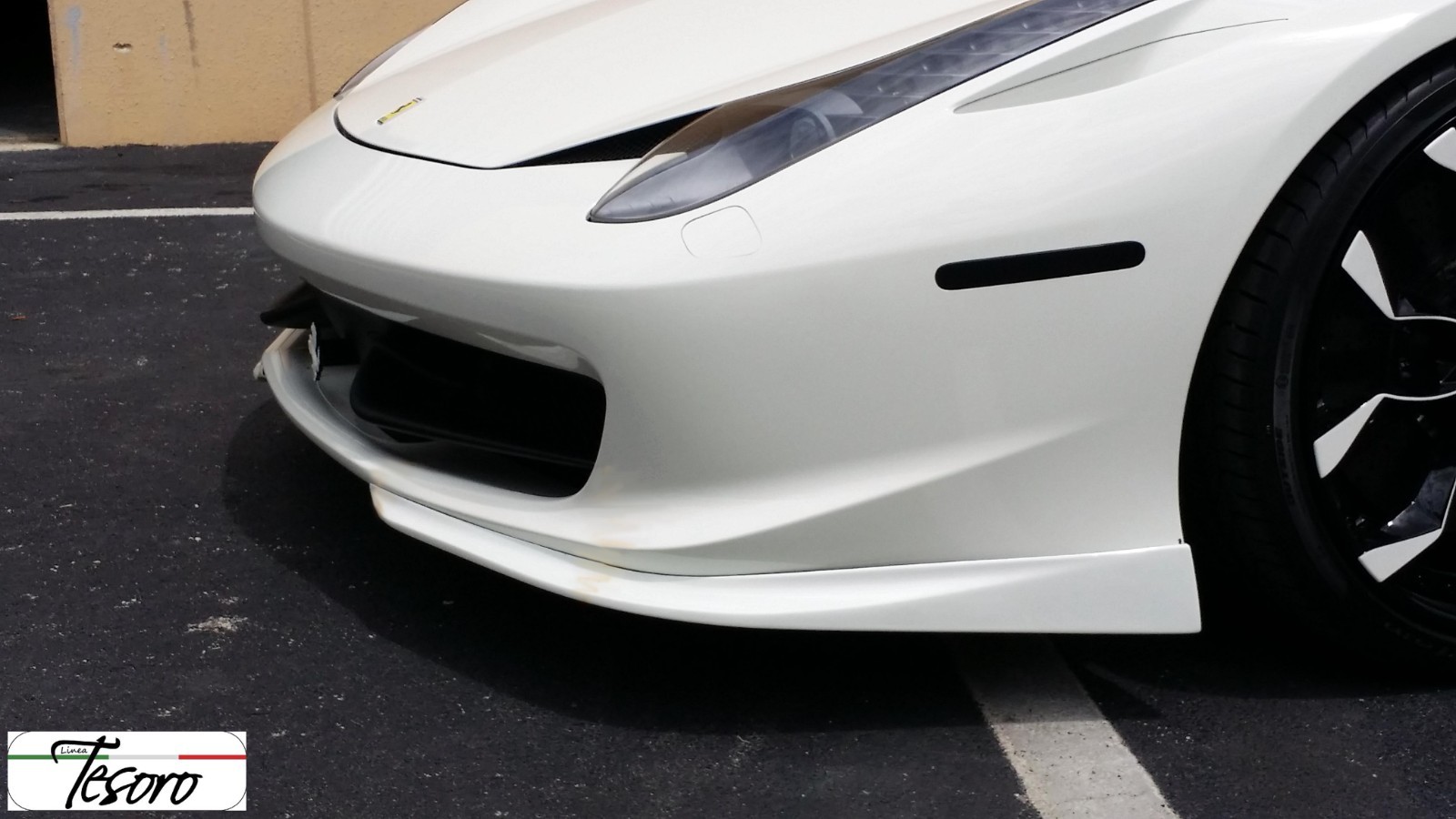 2010-15 Ferrari 458 Italia TesoroDesign Lower Front 2pc Spoiler Made in USA