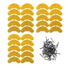 15 Pairs Rubber Shoes Heel Plates Heel Taps Tips Repair Pads with Nails