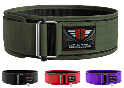 Athletics Gear Leather Weight Lifting Belt - 4" Powerlifting Belt With Double Prong Buckle