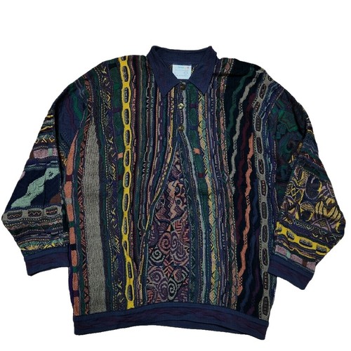 Vintage Coogi Sweater Australia Mans M - L Multi Color 100