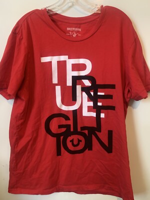 True Religion World Tour Men's Red Graphic T-Shirt XXL/TTG