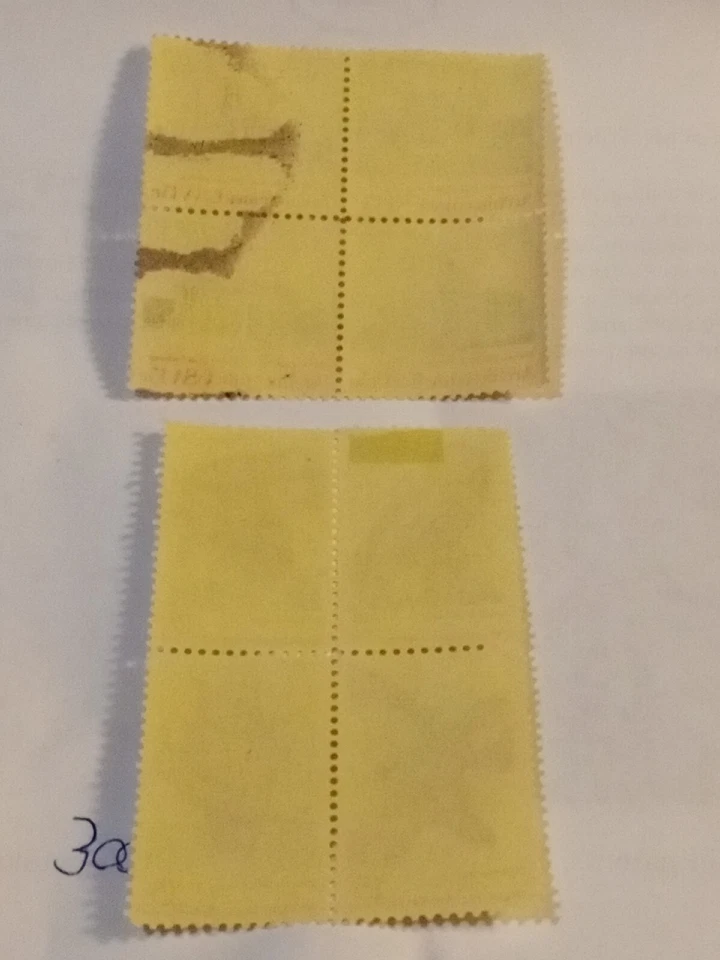 MINT NH OG TWO 15 CENT STAMP BLOCKS CV 8.20 - Image 4 of 4