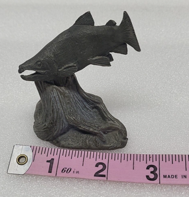 Solid Pewter Jumping Salmon Fish - The Studio Of Dale Hanson Sitka