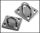 Square Eye Plates D ring Pad Dee Welded - Stainless Steel A4 Marine Grade 316