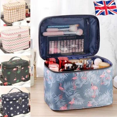 LOVELYHOME-UK Large Capacity Make Up Bag Vanity Case Box Cosmetic Nail Tech Storage Beauty Bag