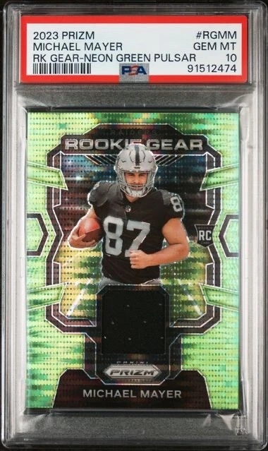 Michael Mayer Panini Prizm Rookie Gear #RGMM Neon Green Pulsar