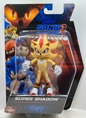 SONIC The Hedgehog 3 Movie Wave 3 - SUPER SHADOW -  Action Figure - NEW SEALED -