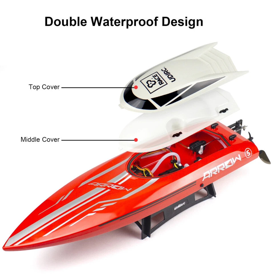 UDI005 RC Racing Boat Brushless 2.4GHz 50Km/h High Speed Electronic Boat Gifts - Image 3 of 4