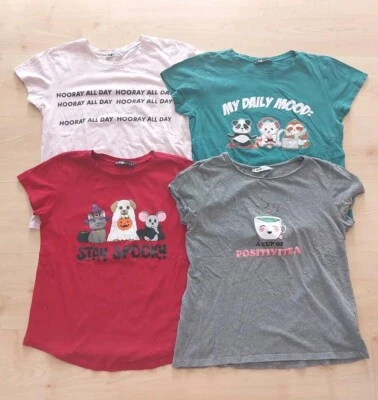 4x Mädchen T-Shirts New Yorker Gr. M - Bild 1 von 3