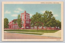 Central High School Flint Michigan Postcard