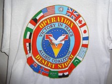 Vintage Operation Desert Storm Shirt Mens Large USA Made Single Stitch Gulf War