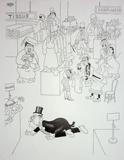 [HUMOR] Albert DUBOUT: A worrying director - Signed lithograph, 1944