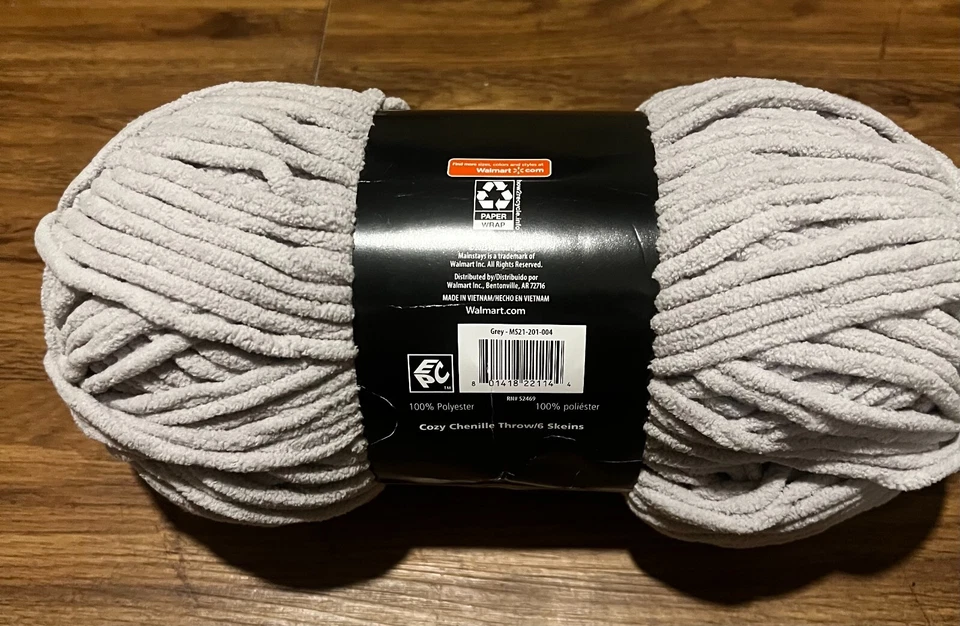 hilo pilares acogedor hilo chenilla gris claro Foto 3 de 3