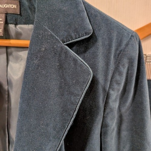 NORTON MCNAUGHTON Velvet Blazer and Skirt Set - Dark Teal professional workwear - Picture 4 of 12