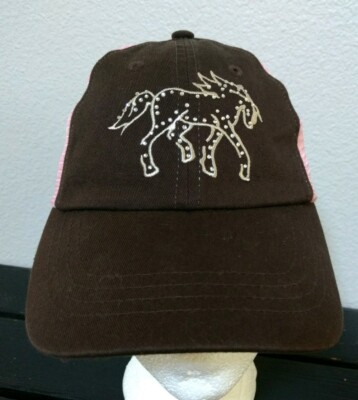 Blazin Roxx Horse Silhouette Cowgirl Western Rodeo Hat Girls OS Pink/Brown