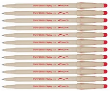 Paper Mate Replay Red Erasable Ballpoint Pens With Eraser 12 Pens New