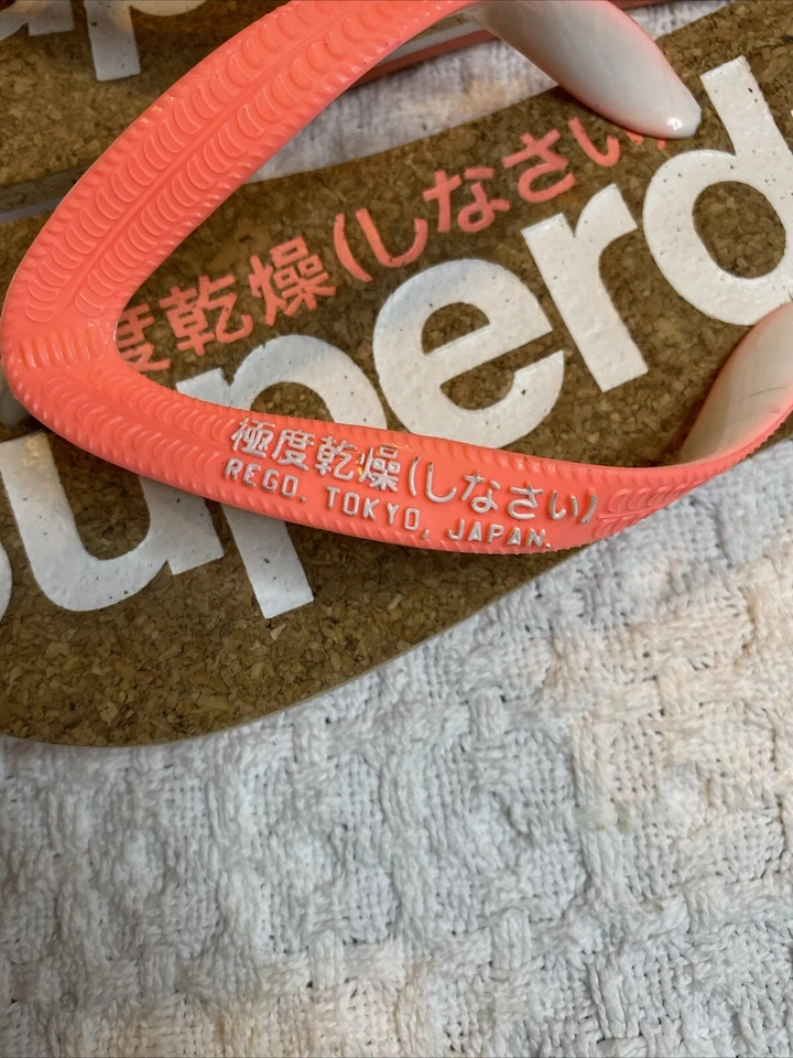 Superdry Sandalias Chanclas Corcho Rosa Neón Talla S Poco Uso Foto 4 de 4