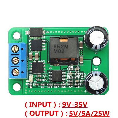 1 Stück DC-DC Wandler 24V 12V auf 5V 5A 25W Step Down Netzteil Modul