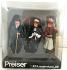 Preiser 45056 Seated Figures  Hand Painted G Scale  Man in Black,1 Lady in Black