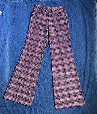 Vintage A-1 Kotzin Co Flare Leg Plaid Pants 1970's Plaid Trousers By A-1 Kotzin