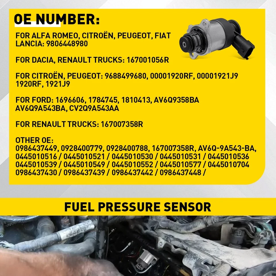 For RENAULT CAPTUR KANGOO LOGAN Fuel Pressure Regulator Control Valve 0928400788 - Image 4 of 4