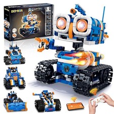 5in1 STEM Robot Building Kit, 560 PCS APP/Remote Control Mech RC Robotics for...