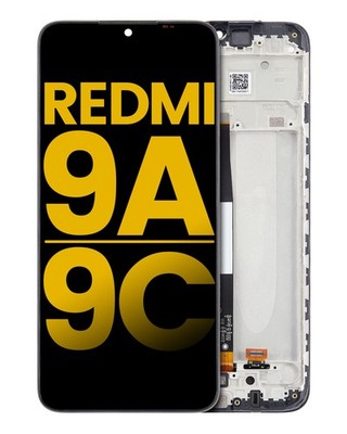Original LCD-Display mit Rahmen für Xiaomi Redmi 9C / 9A u. a. Aufbereitet