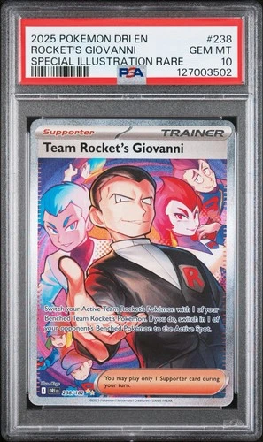 Pokemon TCG Destined Rivals 238/182 Team Rocket’s Giovanni SIR - PSA 10