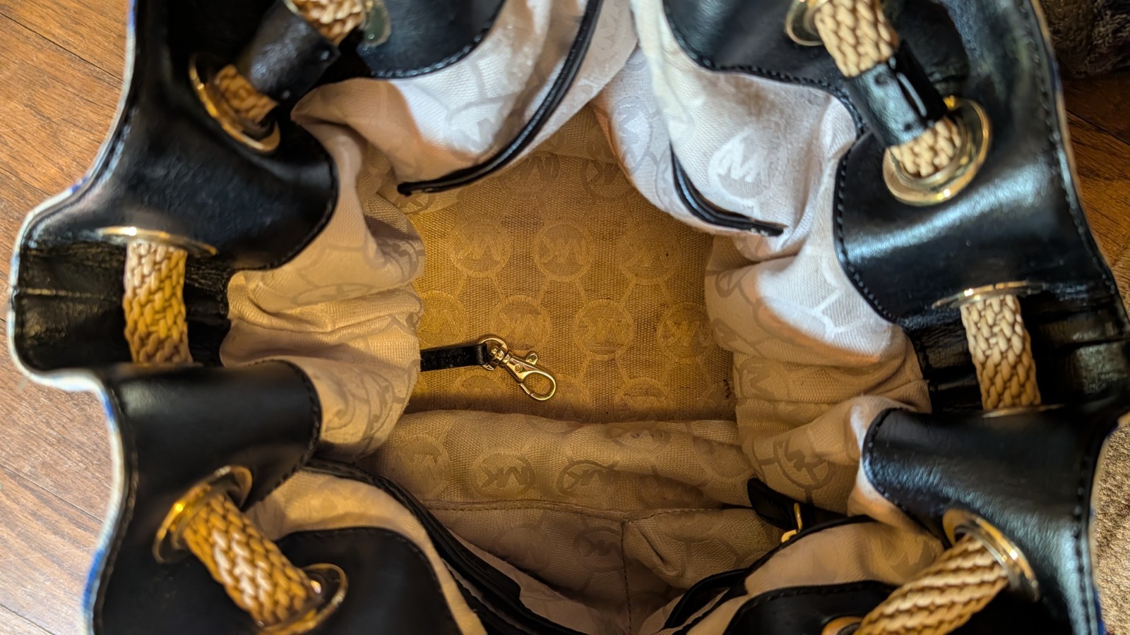 Michael Kors Marina Blue Tie Dye Canvas Shoulder Bag thumbnail 3