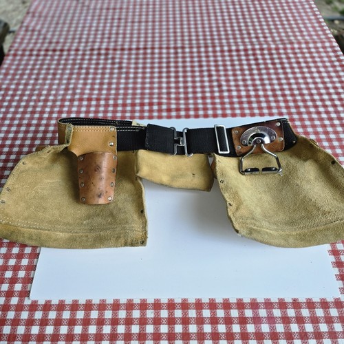 Craftsman 12 Pocket Work Apron Leather Carpenters Tool Pouch w/ Belt #940646 - Picture 12 of 15