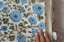 NO TARRIF CHARGES 100 ZK 168 Hand Block Floral Print 100 Cotton 20 Yard Fabric