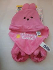 Peeps Pink Baby Set Includes Baby Hat, Bib, And Booties - NEW