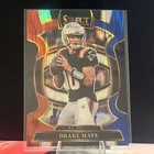 2025 Panini Select Drake Maye Red White Blue Shock Prizm Patriots
