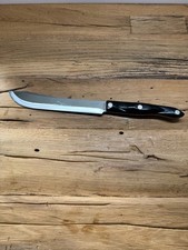 Cutco 1722 Classic Black Butcher Knife 8-1/4" Straight Edge Blade USA Made