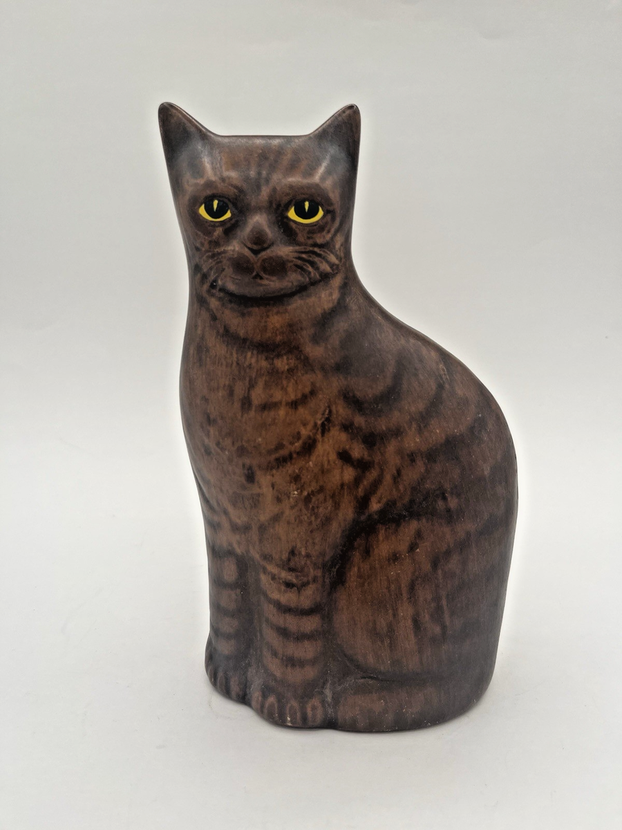 Primitive Cat Doorstop Rustic Farmhouse Wood Look Folk Art Shelf