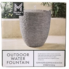 Member's Mark Outdoor LED Illuminated Weather-Resistant Water Fountain