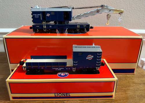 LIONEL 6-29876 LRRC TMCC GRÚA Y PLUMA COCHE CONJUNTO O CALIBRE RIELSONIDOS EN CAJA | Condition: Used
