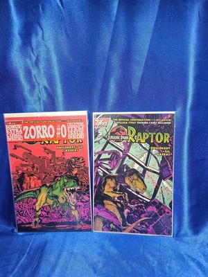 Jurassic Park - Raptor #1 2 Set Topps Comics 9.0 VF/NM