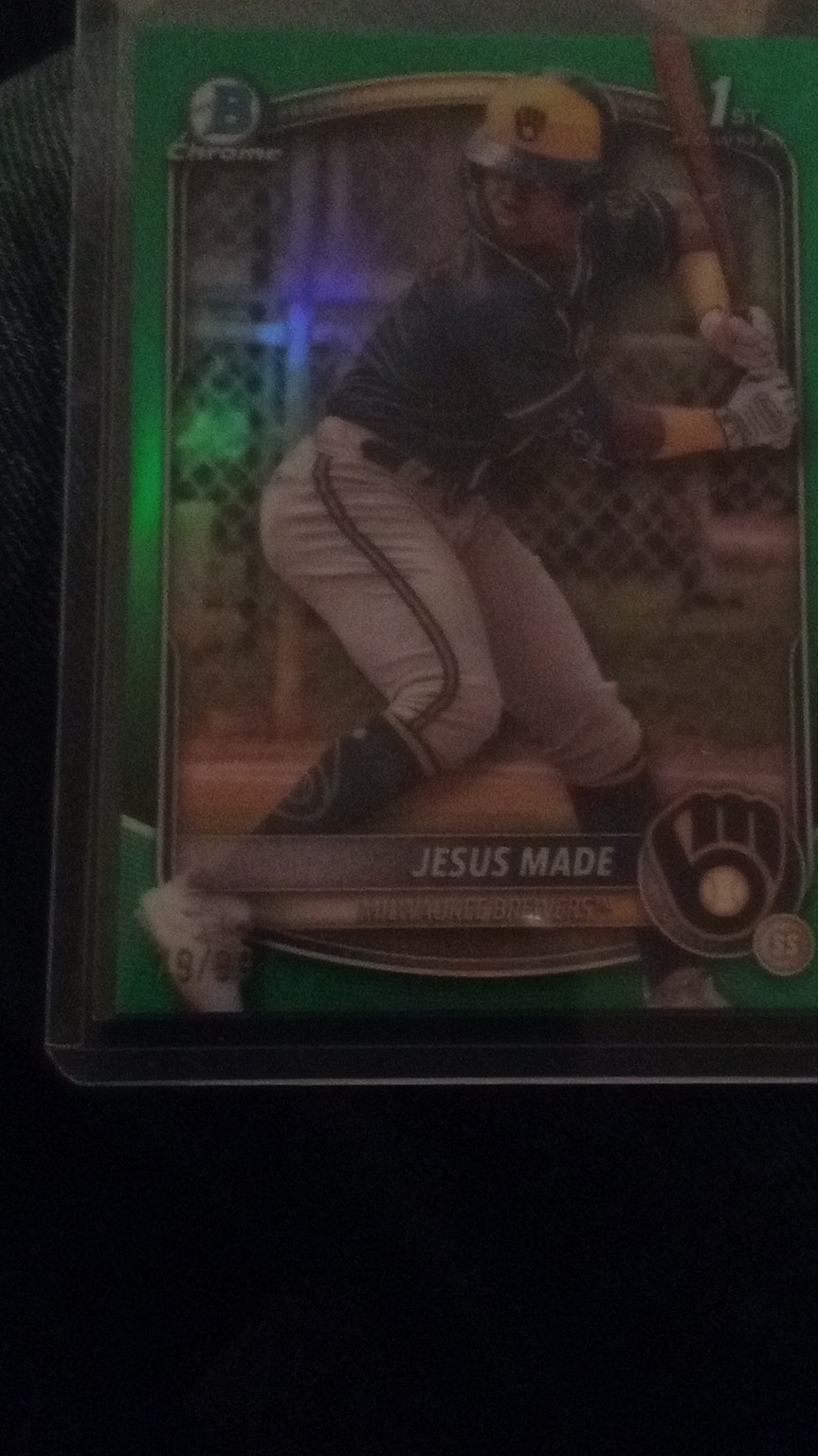 Jesus Made 2025 Bowman Chrome 1st Bowman Green Refractor #/99