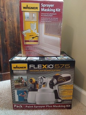 Wagner Flexio 575 Handheld Paint Sprayer With Sprayer Masking Kit New Open Box 