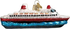 Old World Christmas CRUISE SHIP (46030) Glass...