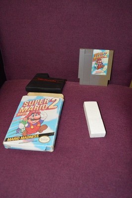 Super Mario Bros. 2 NES Nintendo Entertainment System Authentic Box Cart Sleeve 