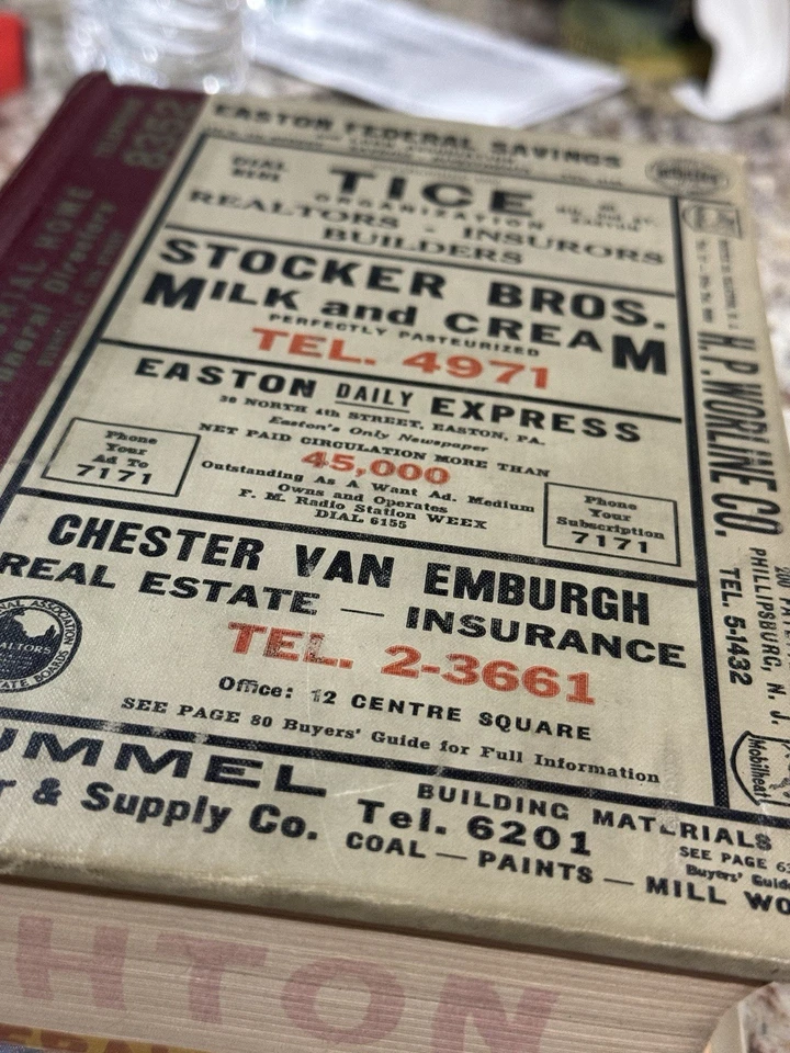 Vtg Mid Century Telephone Directory,business Guide Book Easton Pa Telephone Book - Image 4 of 4
