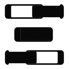 Laptop Camera Cover Slide, Computer XXX-Small, Oversized - Black -3 Packs