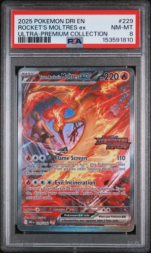 Team Rocket's Moltres ex graded PSA 8 for sale on eBay