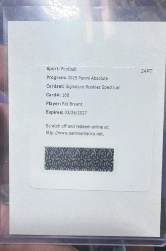 2025 Panini Absolute Pat Bryant Base (RAW)