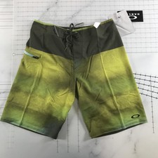 Oakley Sumatra 21 Boardshorts Mens 34 Green Dark Brush Swim Trunks Quick Dry