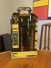 DEWALT DWMT73804 Drive Socket Ratchet Set with Carrying Case - 34 Piece