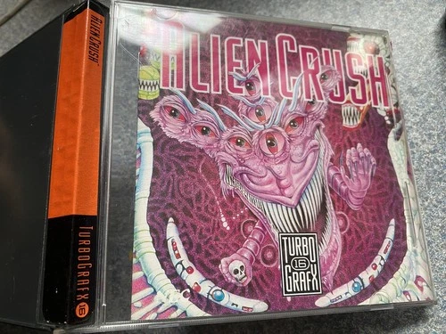Vtg 1989 NEC Turbo Grafx 16 Alien Crush  Video Game Cartridge HuCard
